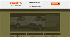 Desktop Screenshot of erniescarpetcare.com